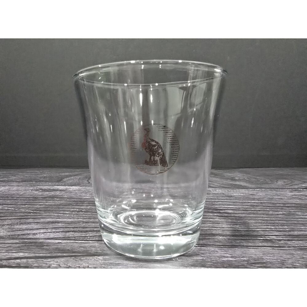 Wild Turkey Kentucky VINTAGE Bourbon Whiskey Rocks Tumbler Glass | Gold Etched